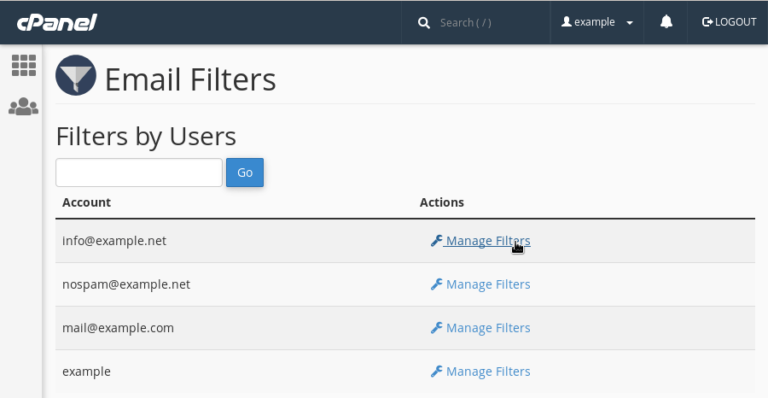 cPanel Email Filtering