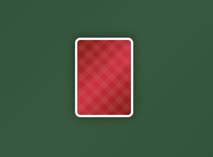 A single card with its back showing in red.