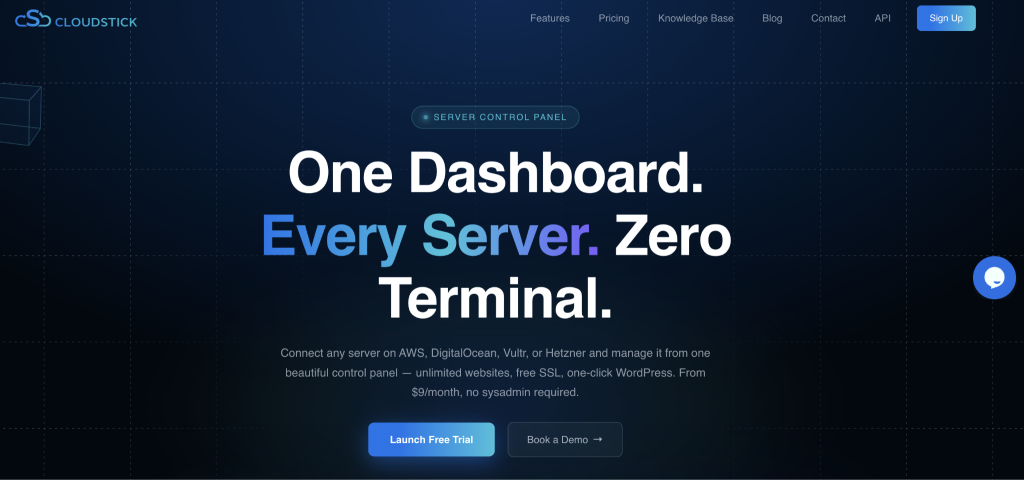 CloudStick website homepage